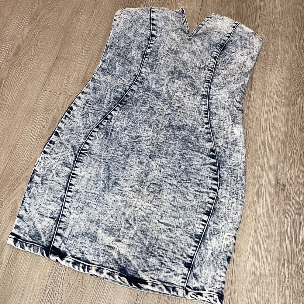 Vibrant Mini Bodycon Jean Dress Size M